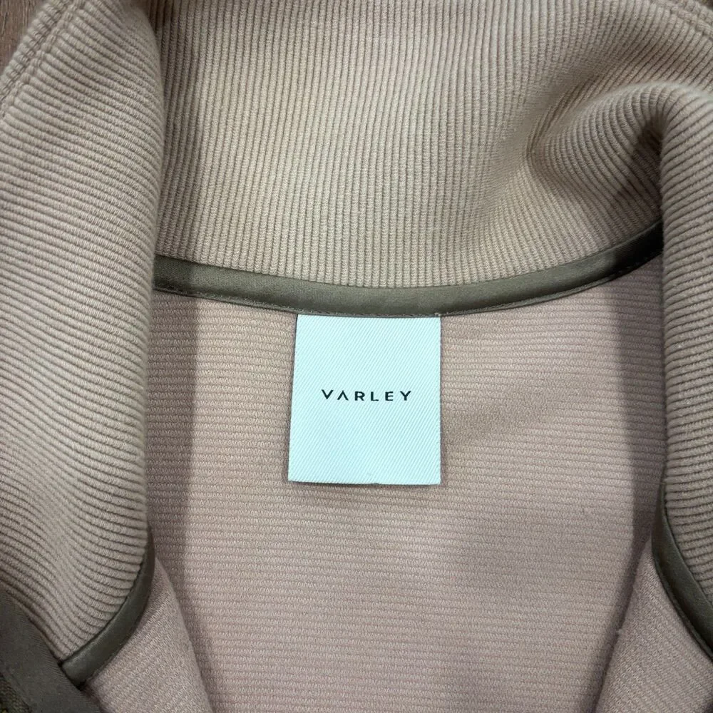 Varley Berendo Full Zip Thru Mock Collar Boxy Jacket in Portabella Size Small